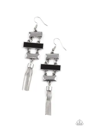 Mind, Body, and SEOUL Black Paparazzi Earrings
