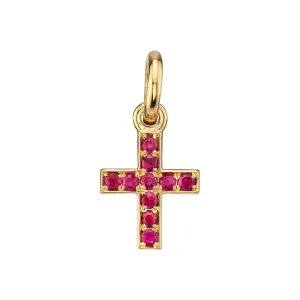 MINI PAVÉ CARMELA CROSS WITH GEMSTONES