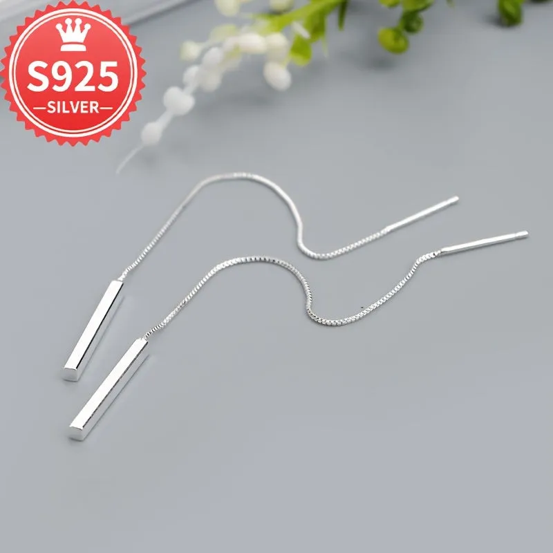 Minimalist Tassel Ear Thread Hypoallergenic Earrings