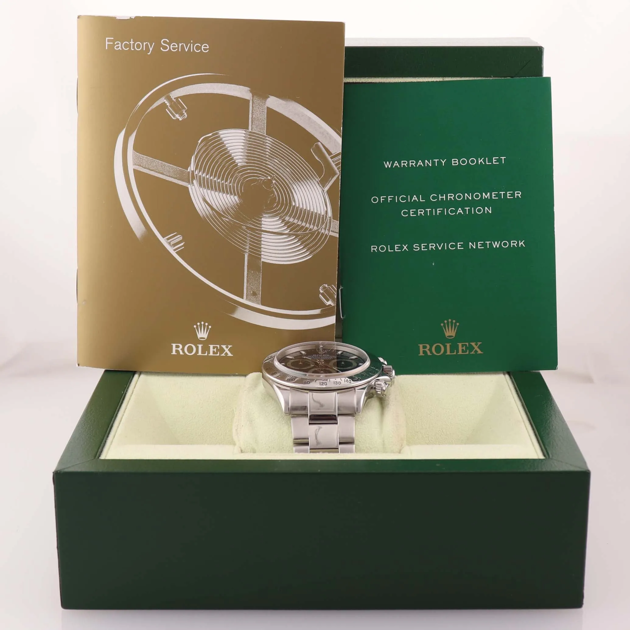MINT Rolex Daytona 116520 Black Dial Steel Chronograph 40 mm Watch Box