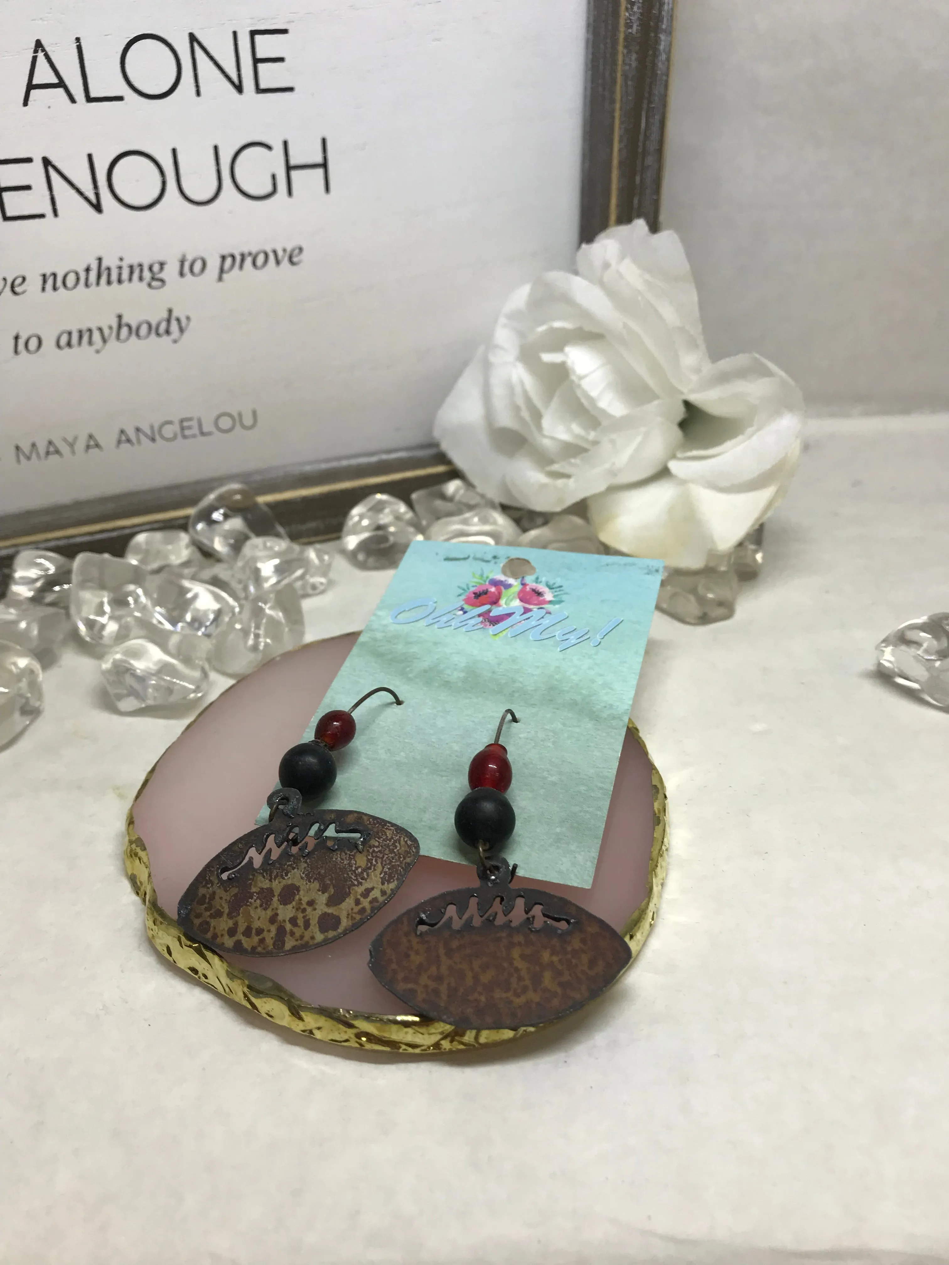 Miss Grit Football Earrings