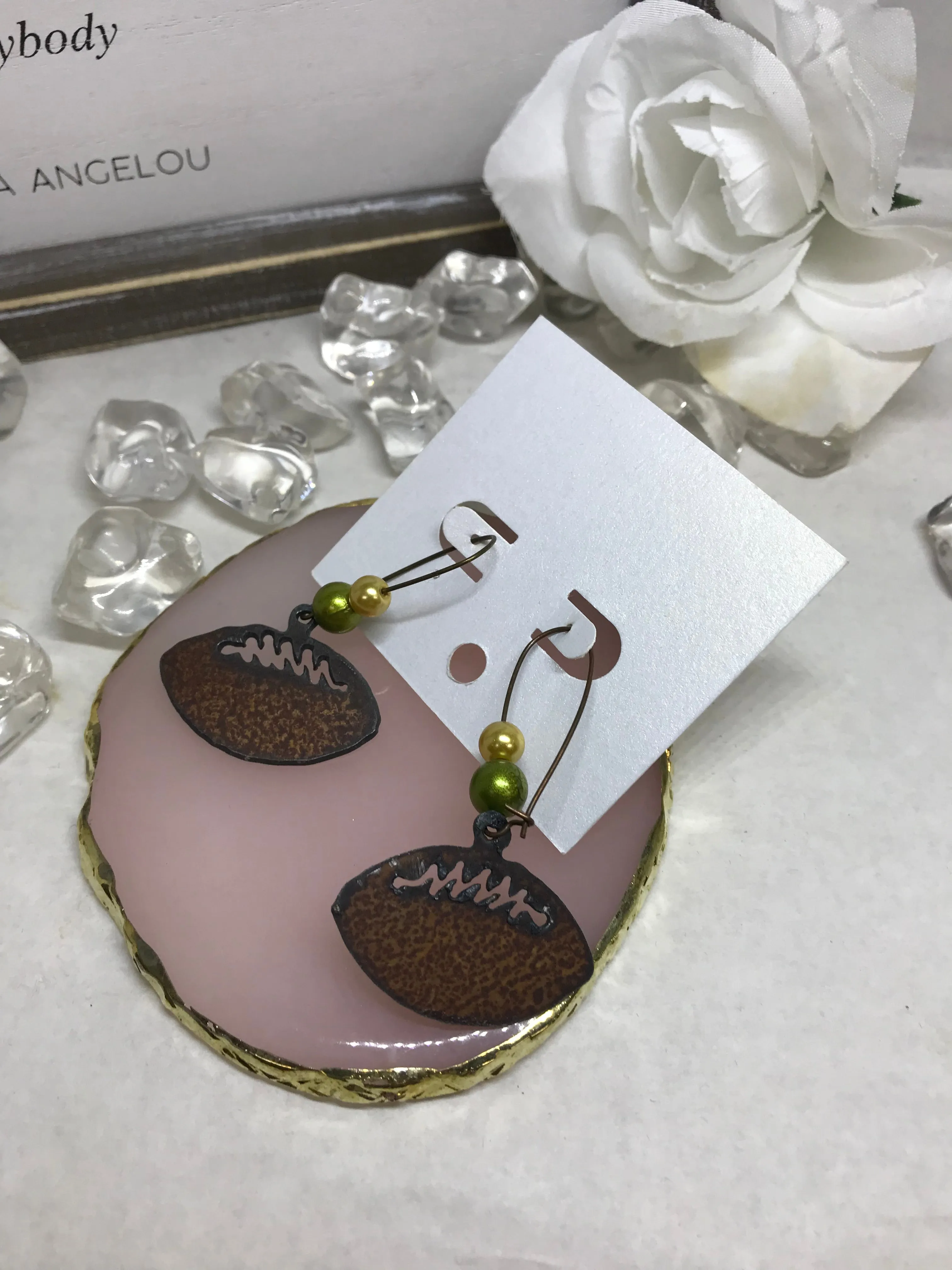 Miss Grit Football Earrings