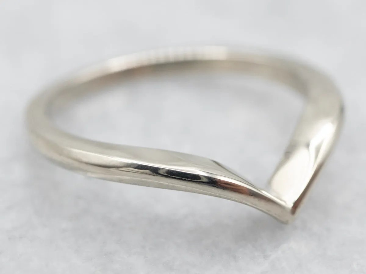 Modernist White Gold V Band