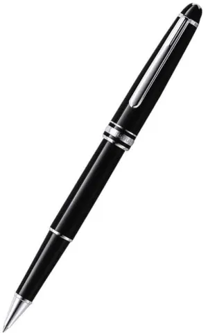 Montblanc black resin & platinum Meisterstuck Classique rollerball (2865)
