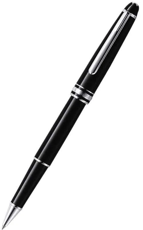 Montblanc black resin & platinum Meisterstuck Classique rollerball (2865)