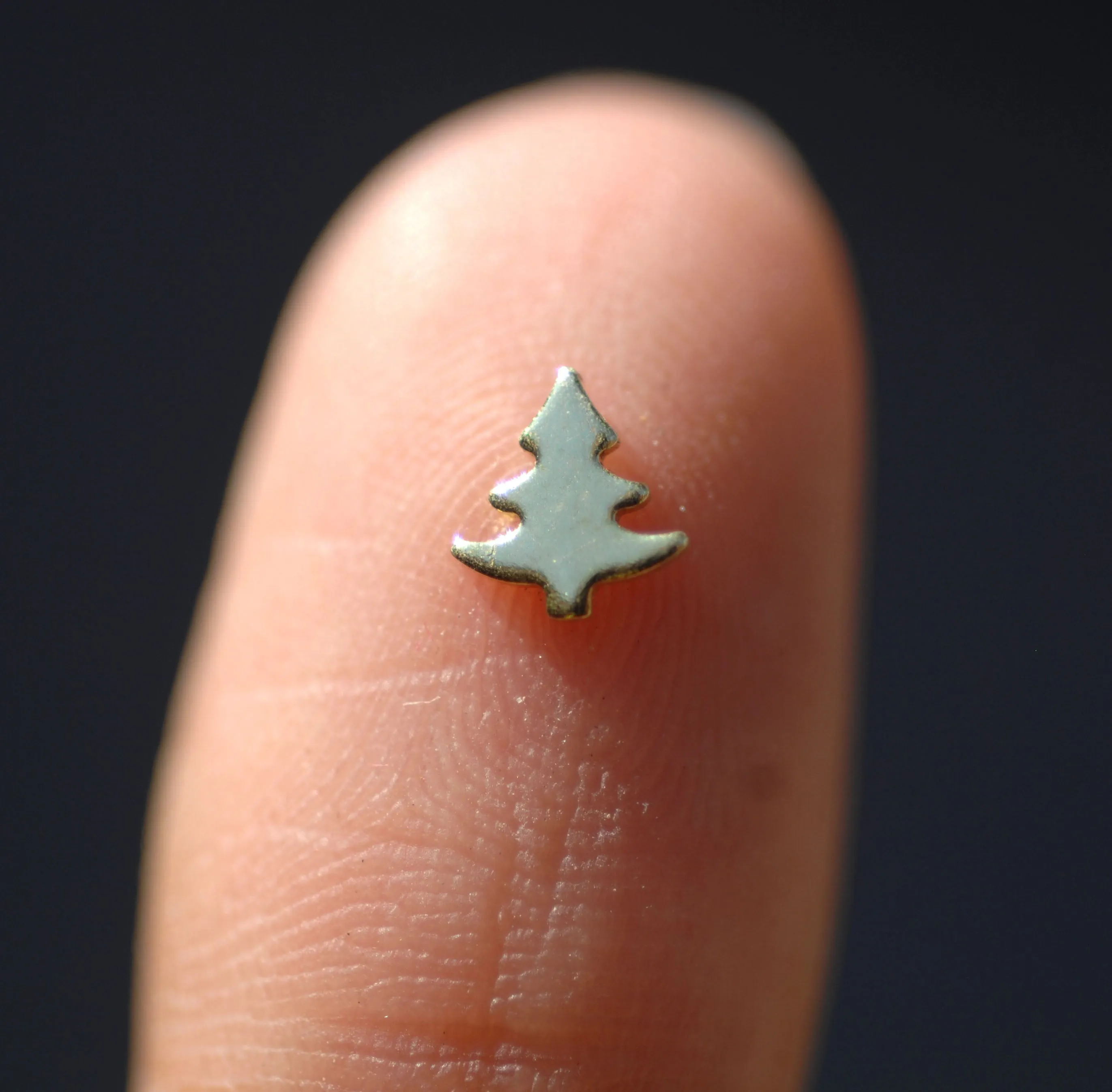 Most Tiny Metal Christmas Pine Tree #2 Mini Blanks