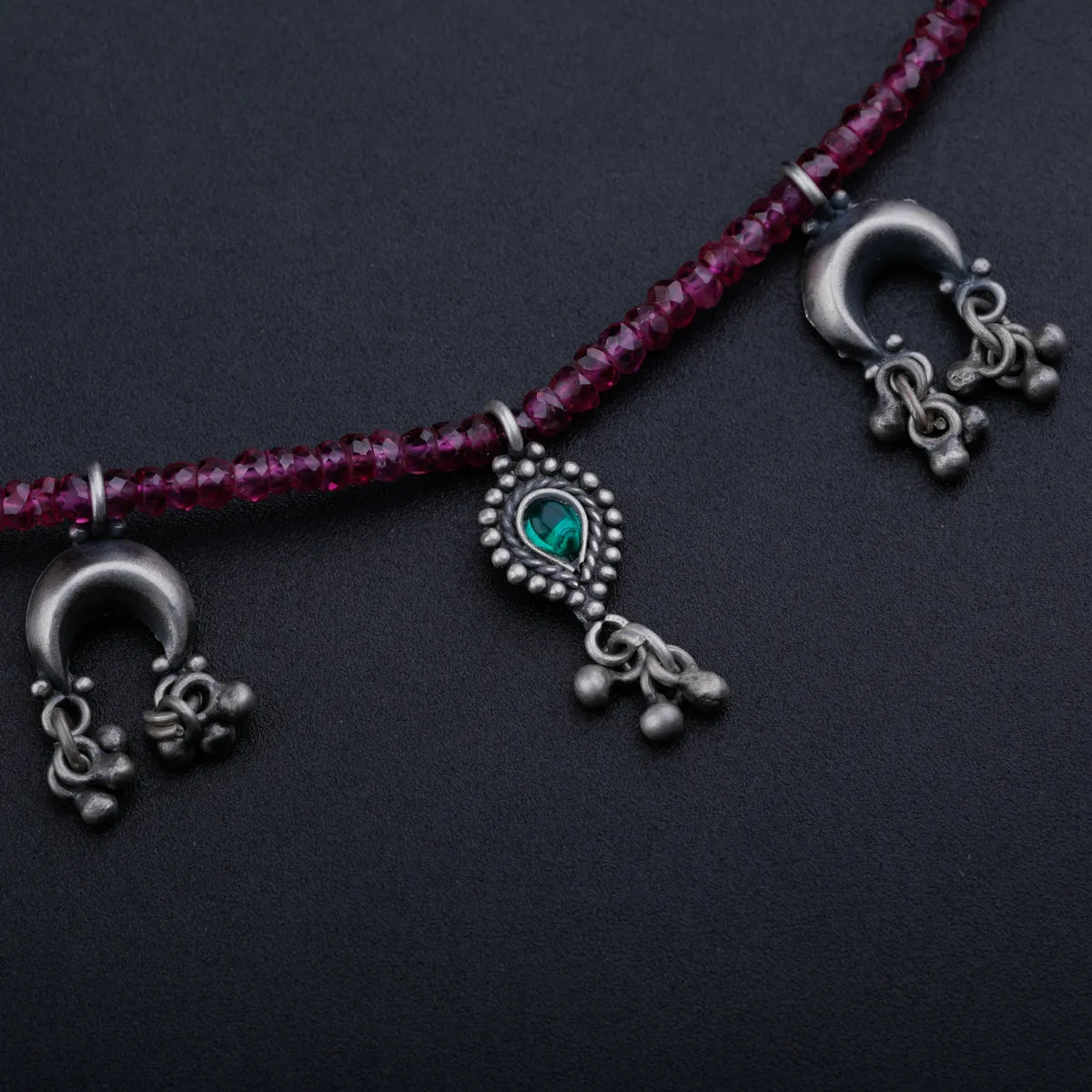 Multi Charm Necklace with Ruby