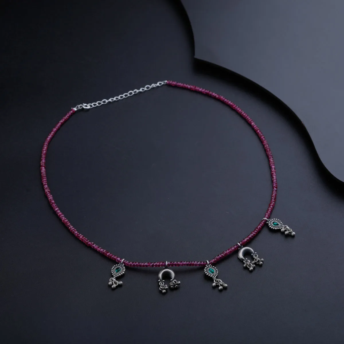 Multi Charm Necklace with Ruby