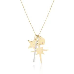 multi charm necklace