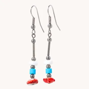 Multi-Stone Beaded Dangle Earrings