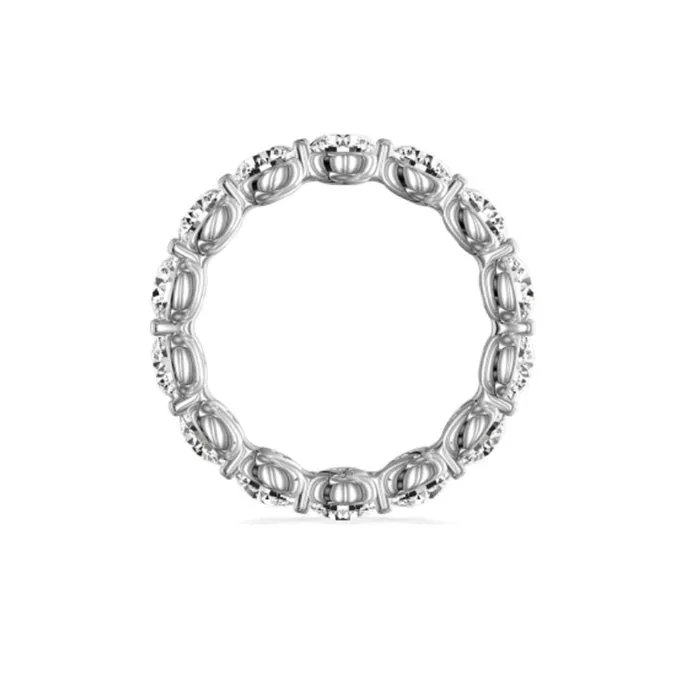 My Caroline White Gold 5.05ctw Round Brilliant Eternity Wedding Band- VC1042-RD-040-WG