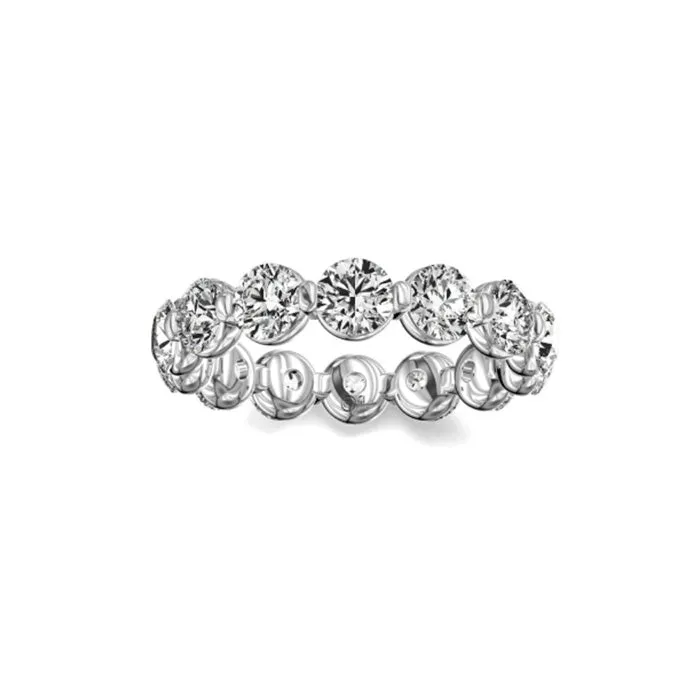 My Caroline White Gold 5.05ctw Round Brilliant Eternity Wedding Band- VC1042-RD-040-WG