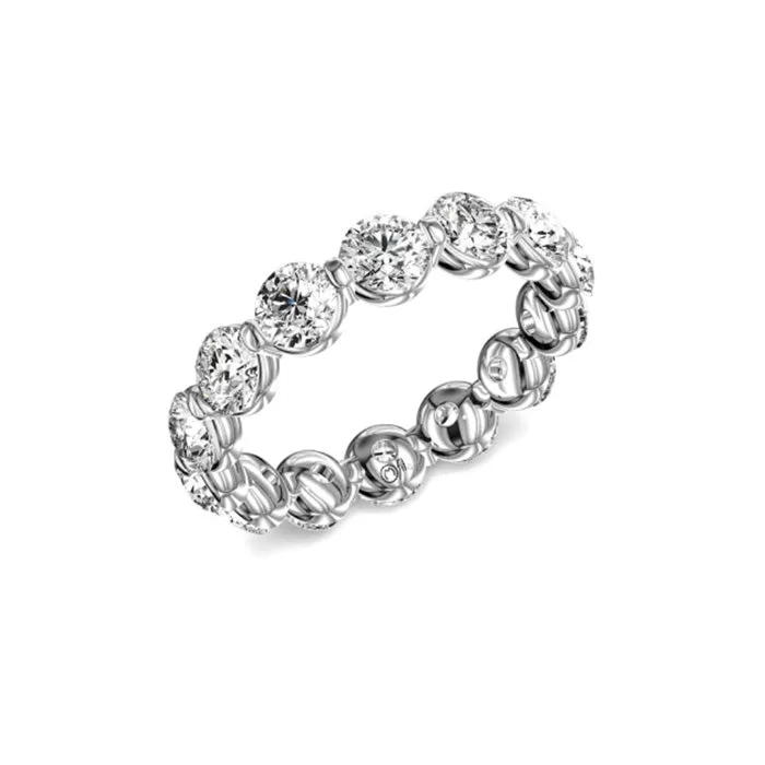 My Caroline White Gold 5.05ctw Round Brilliant Eternity Wedding Band- VC1042-RD-040-WG