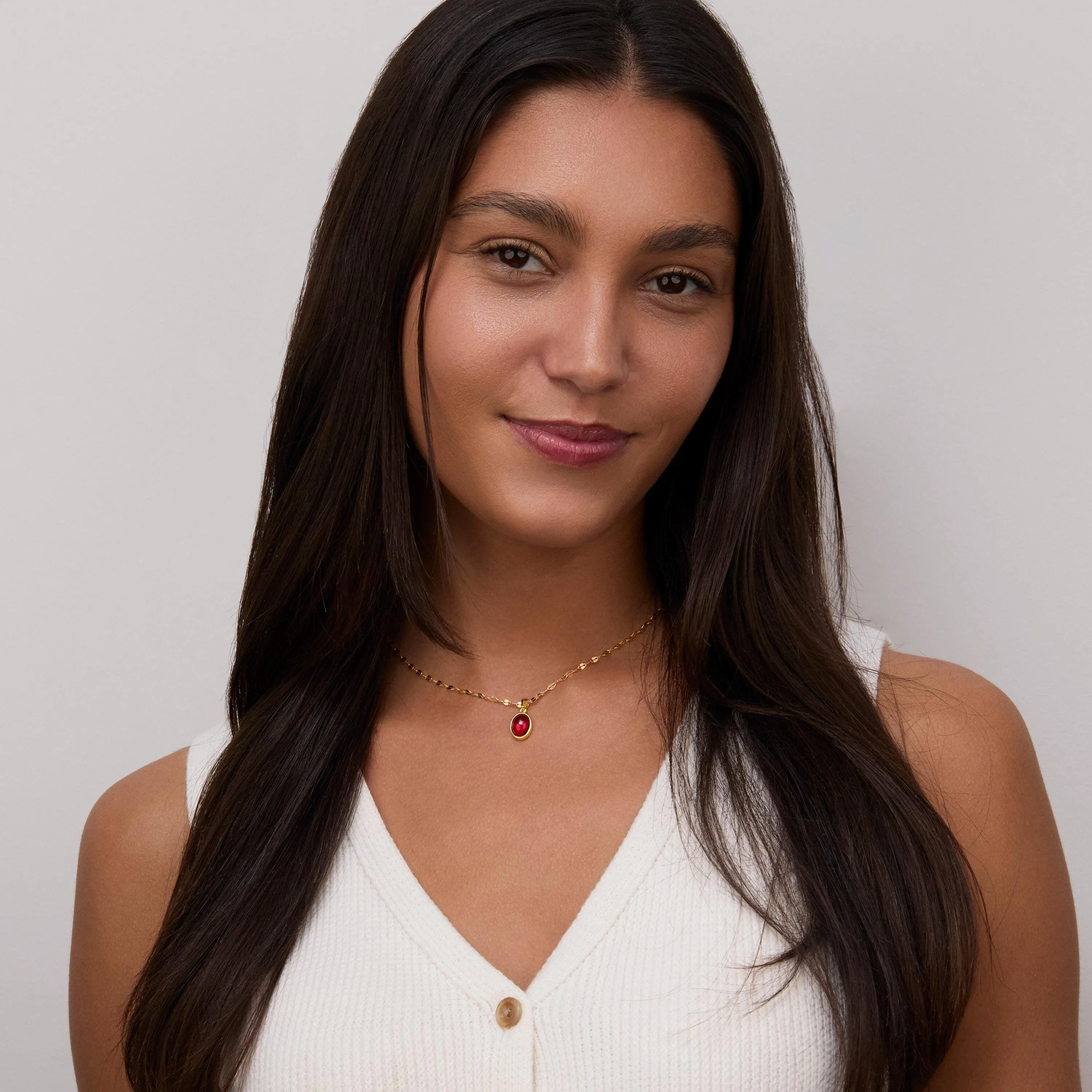 Natural Birthstone Necklace - 18K Gold Vermeil
