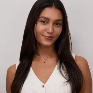 Natural Birthstone Necklace - 18K Gold Vermeil