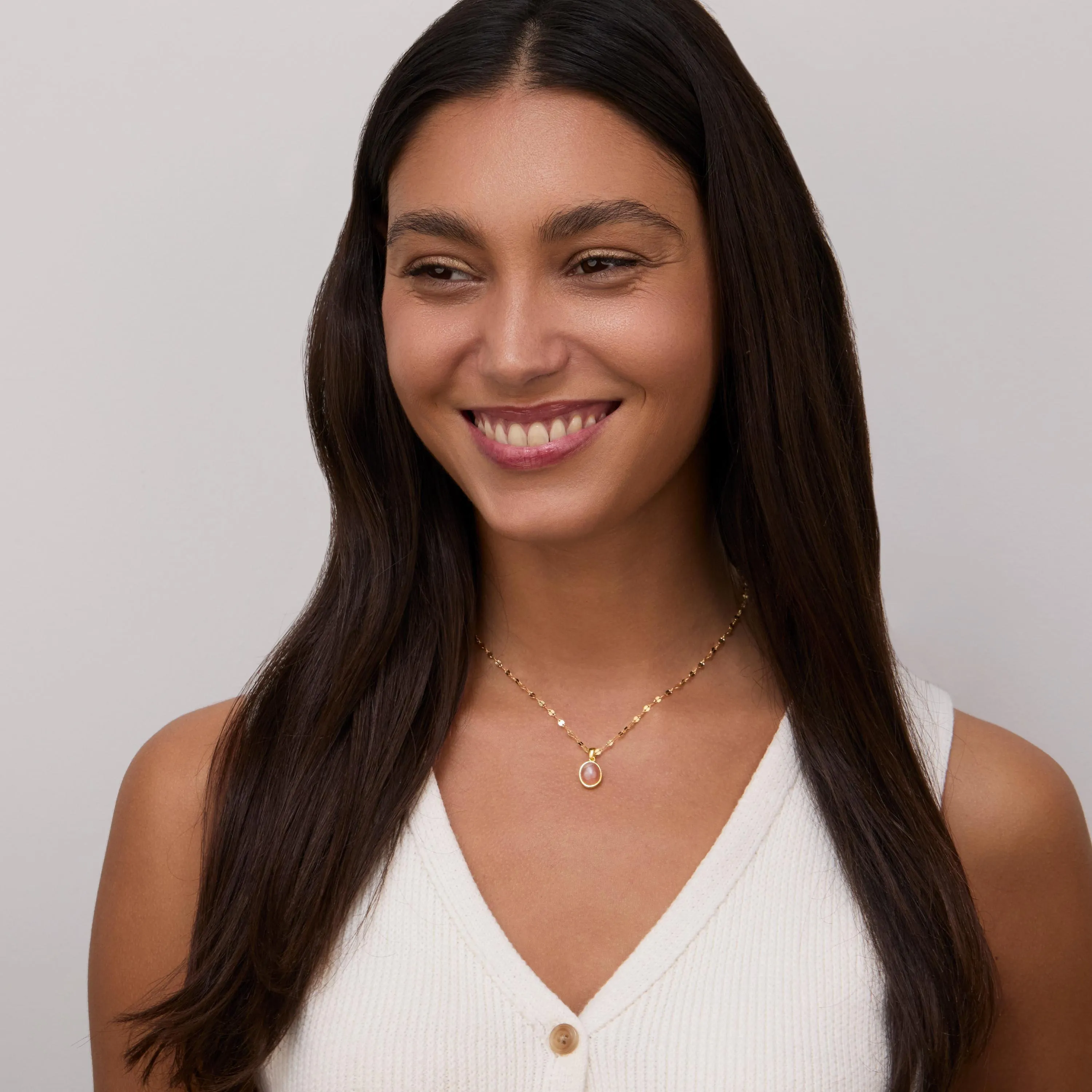 Natural Birthstone Necklace - 18K Gold Vermeil