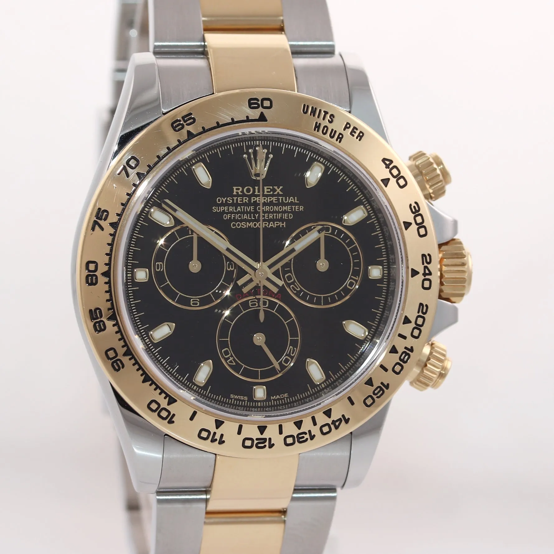 NEW 2020 Rolex Daytona Cosmograph 116503 Black Two Tone 18k Yellow Gold Watch