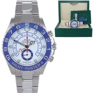 NEW 2021 PAPERS Rolex Yacht-Master 2 Mercedes Steel Blue 116680 Watch Box