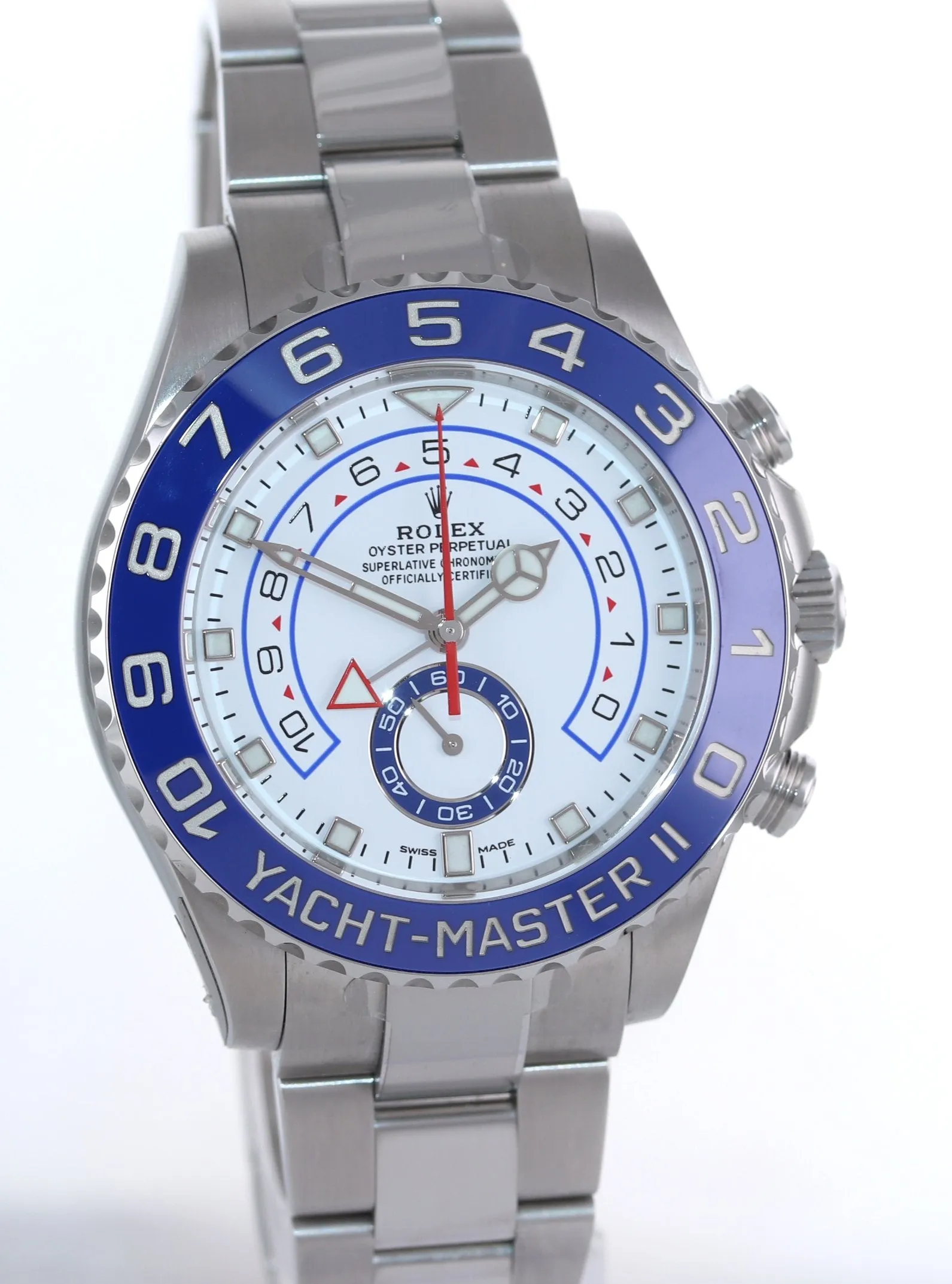 NEW 2021 PAPERS Rolex Yacht-Master 2 Mercedes Steel Blue 116680 Watch Box