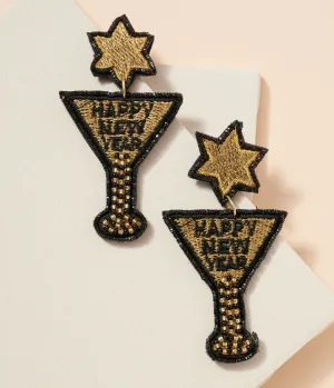 New Years Beaded Earrings