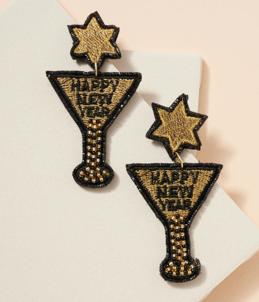 New Years Beaded Earrings
