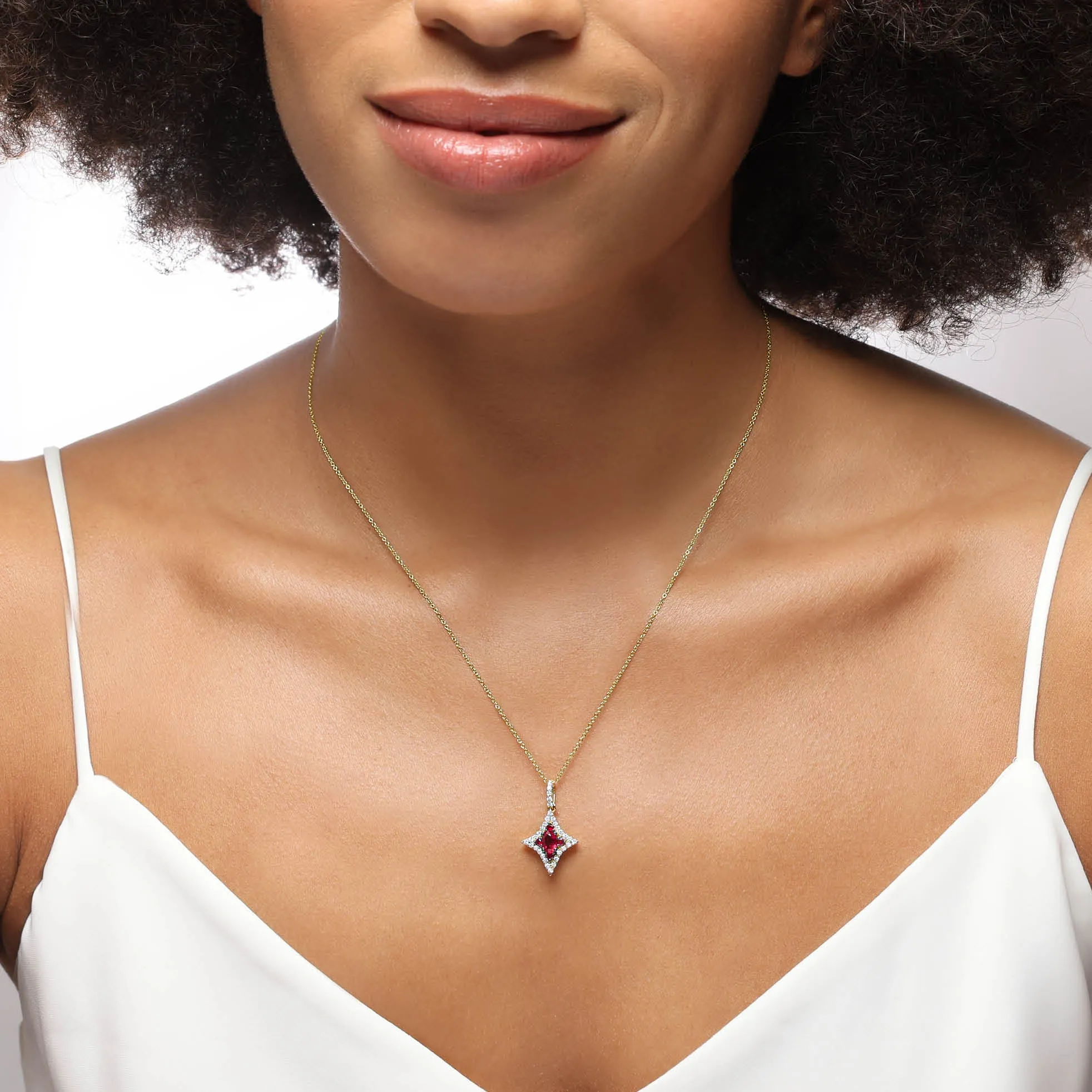 Notte Ruby and Diamond Pendant