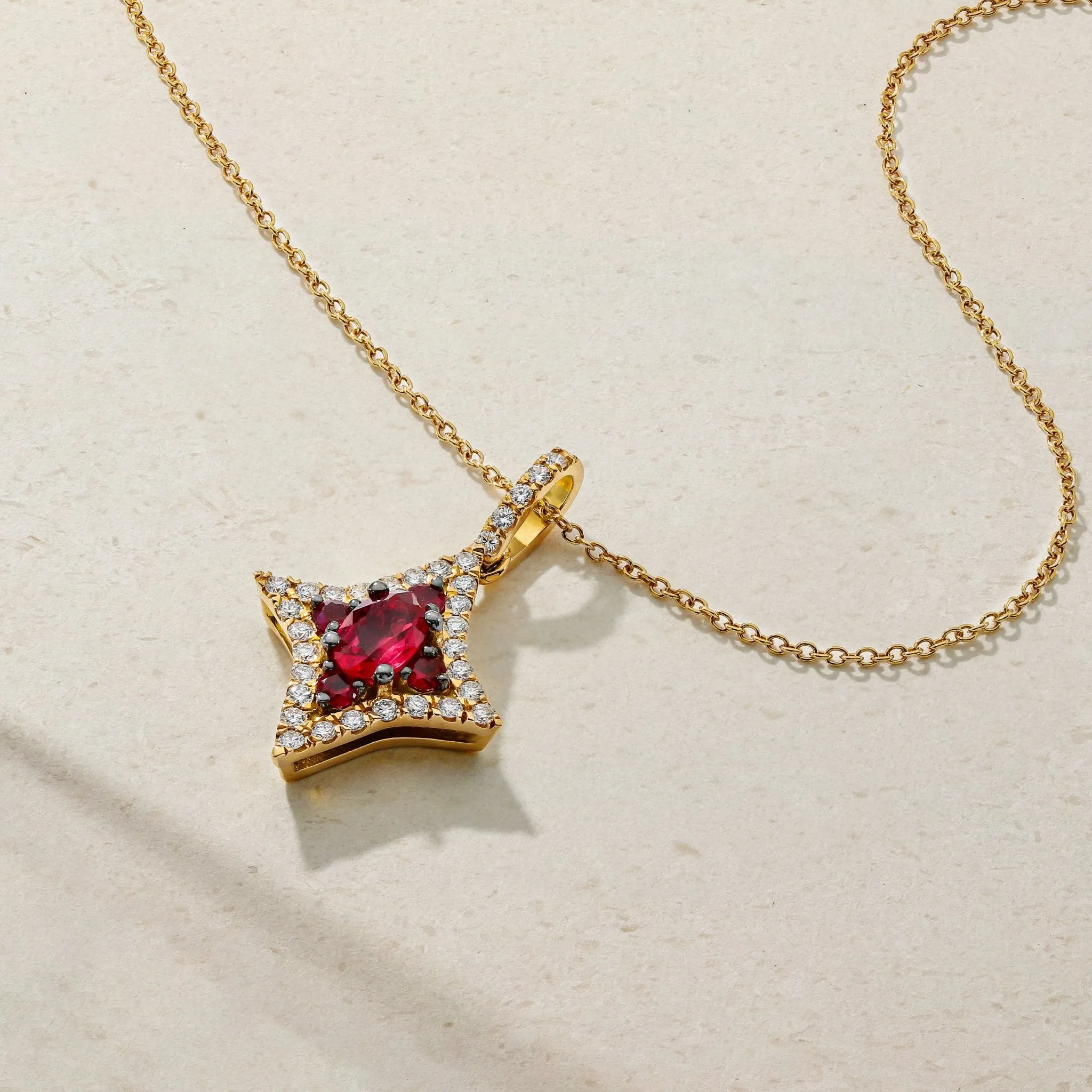 Notte Ruby and Diamond Pendant