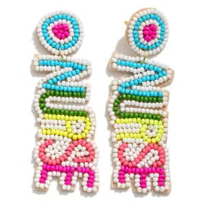 Nurse Bright Seed Beaded Drop Earrings