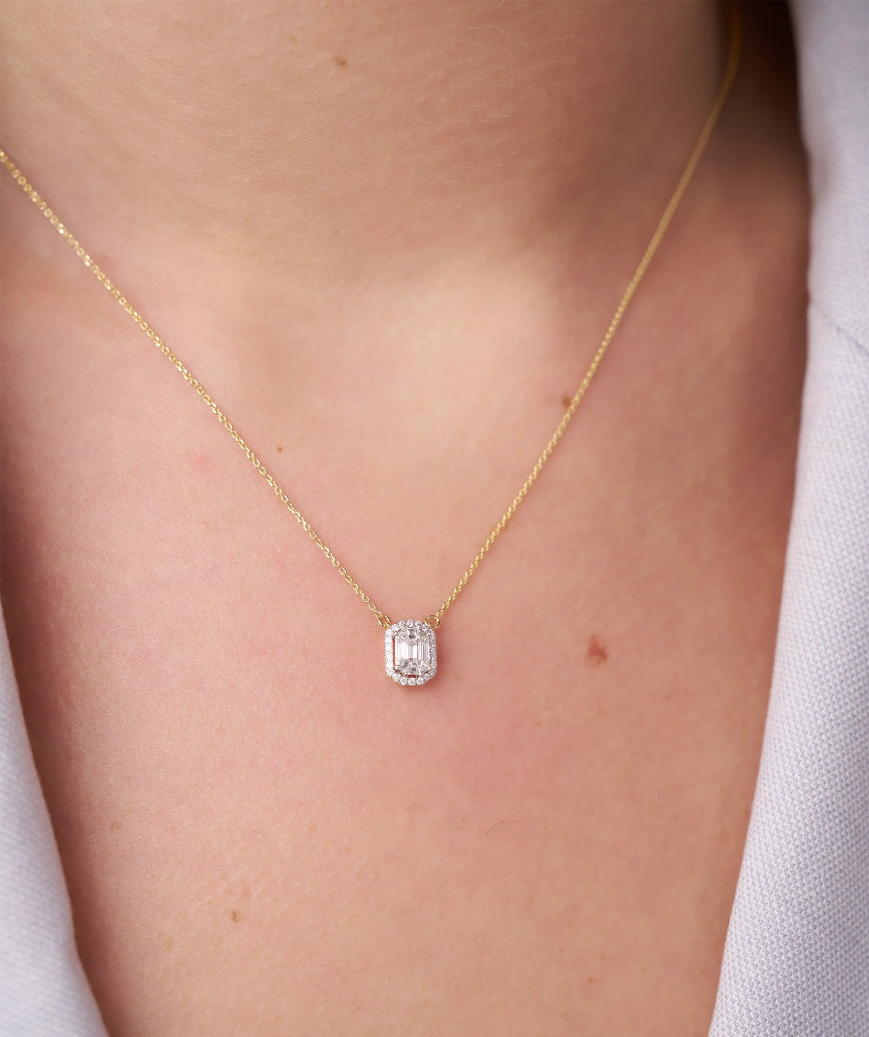 Octagon Diamond Necklace