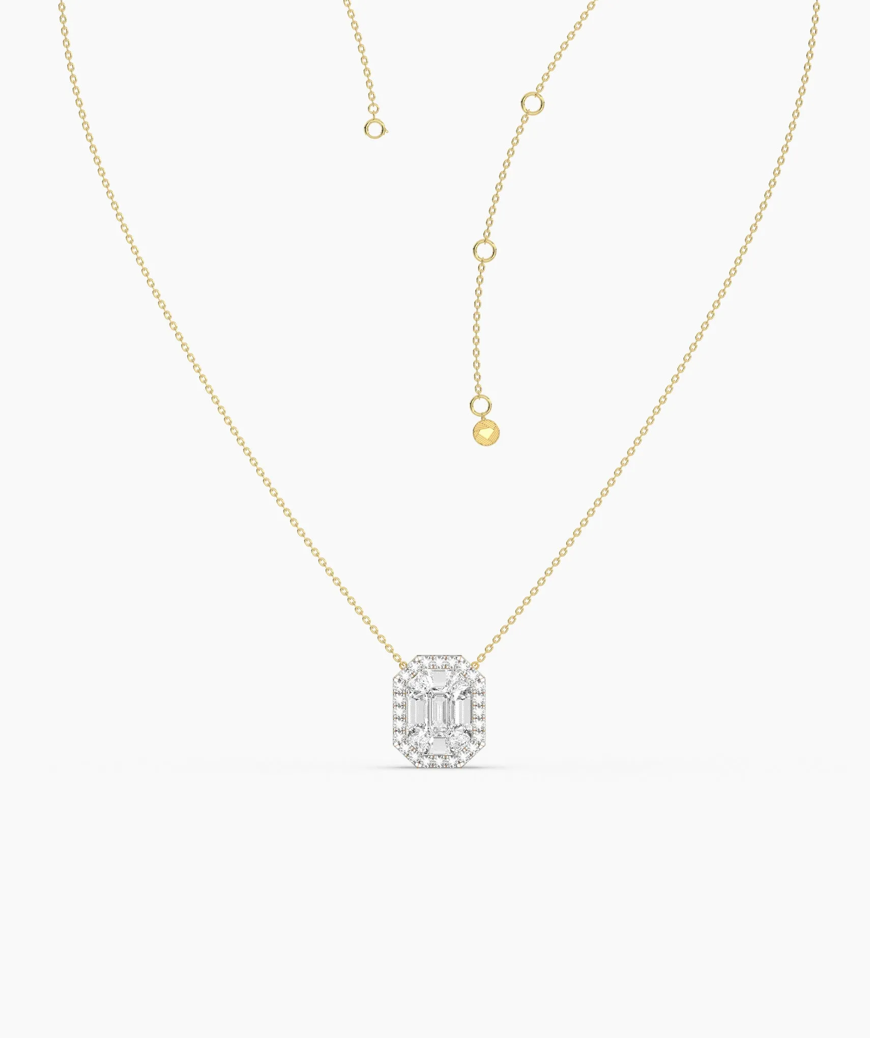 Octagon Diamond Necklace
