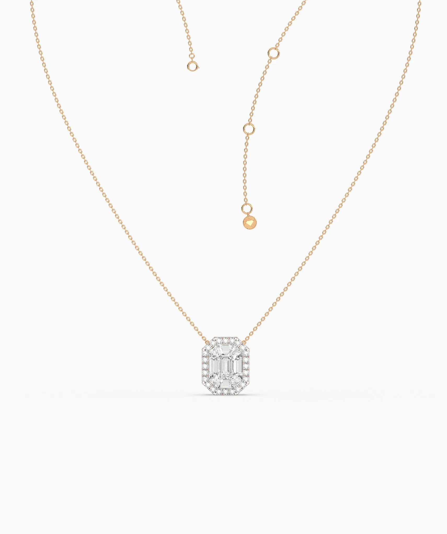 Octagon Diamond Necklace