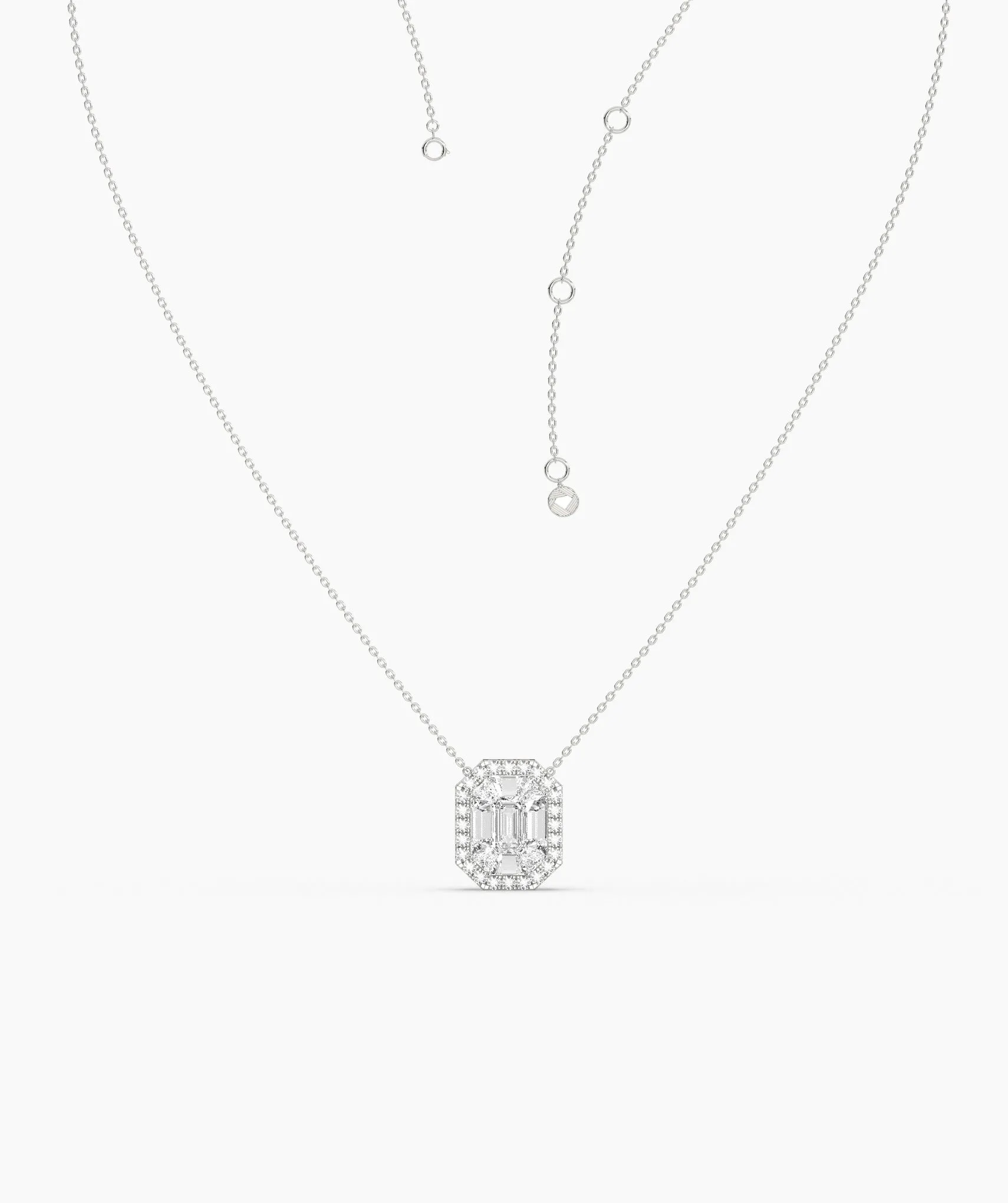 Octagon Diamond Necklace
