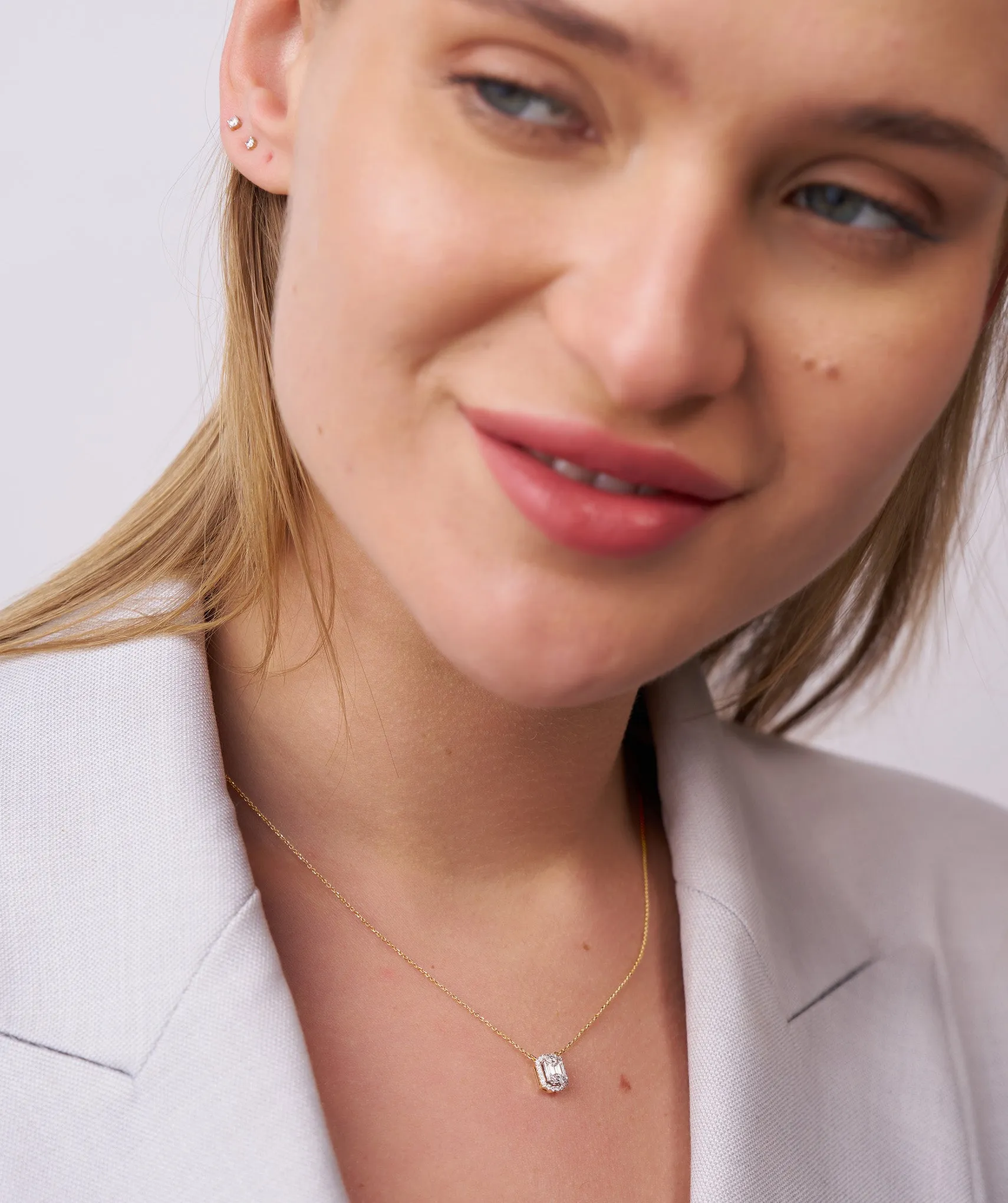 Octagon Diamond Necklace
