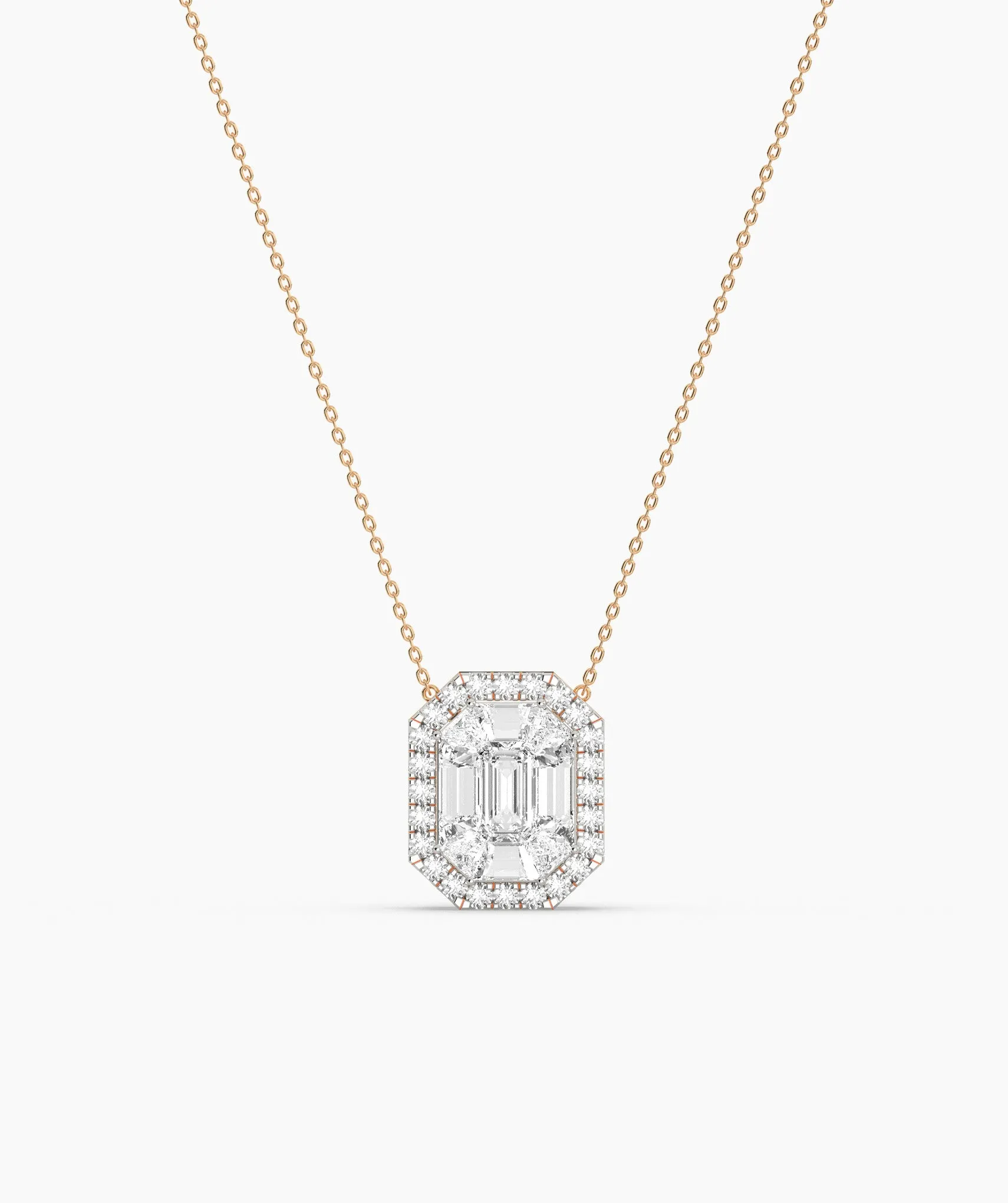 Octagon Diamond Necklace