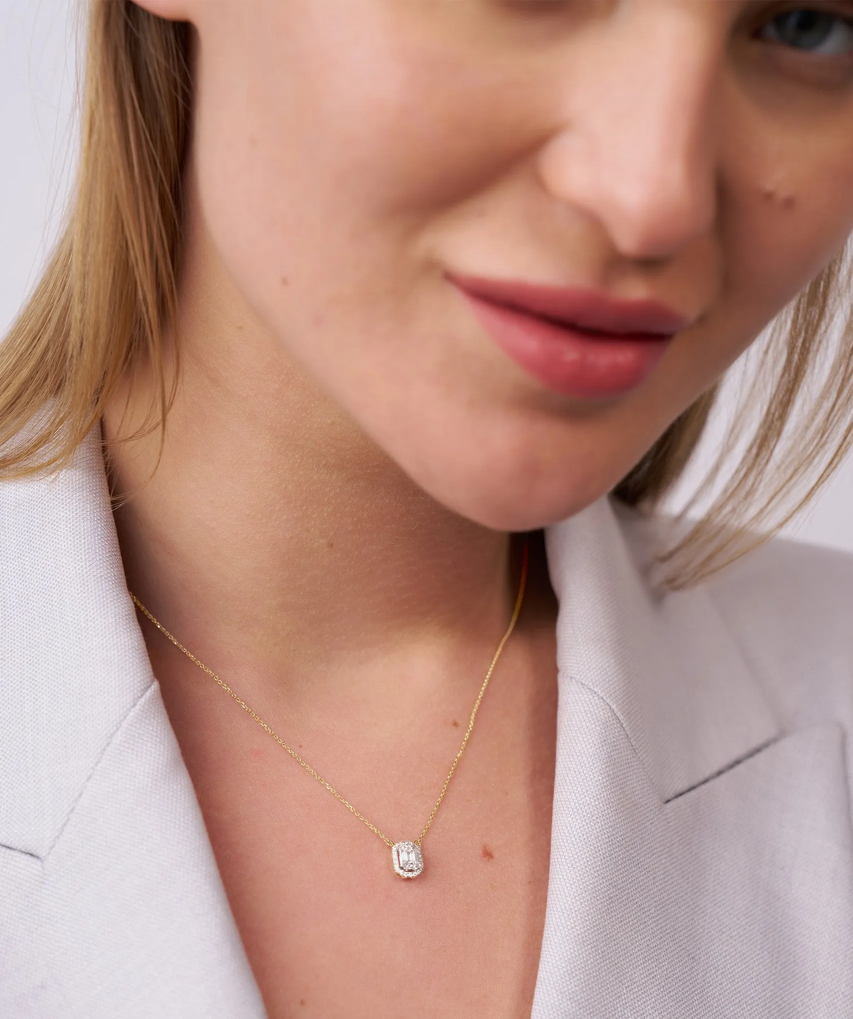 Octagon Diamond Necklace