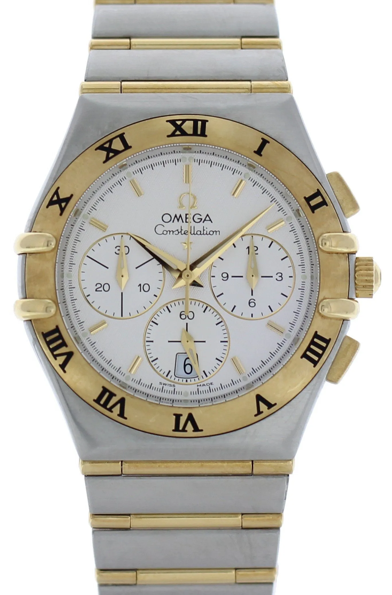 Omega Constellation Chronograph 1242.30.00 Yellow Gold & Steel