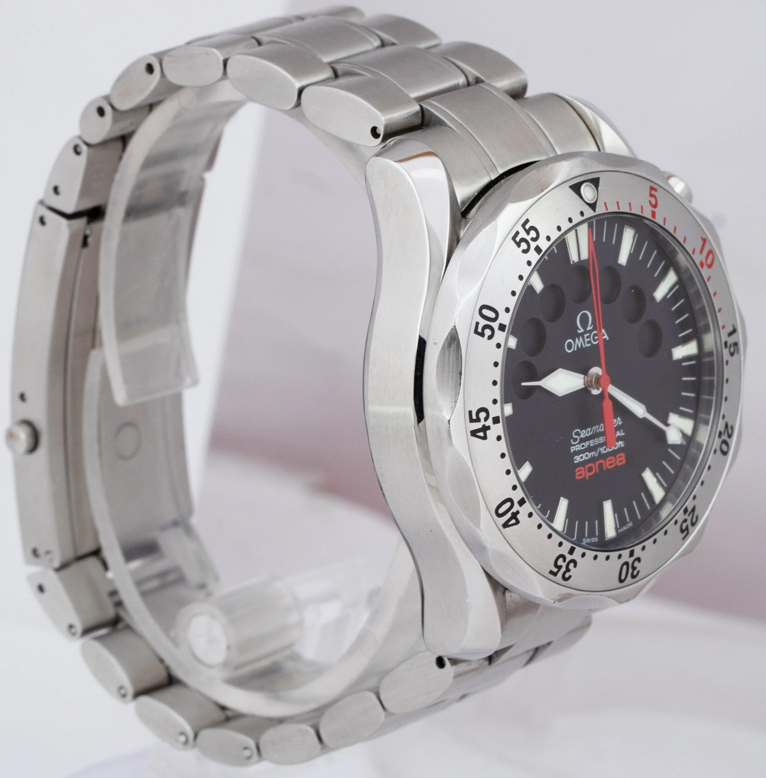 Omega Seamaster 41.5mm Apnea Jacques Mayol Chronograph Watch 2595.50 BOX CARD