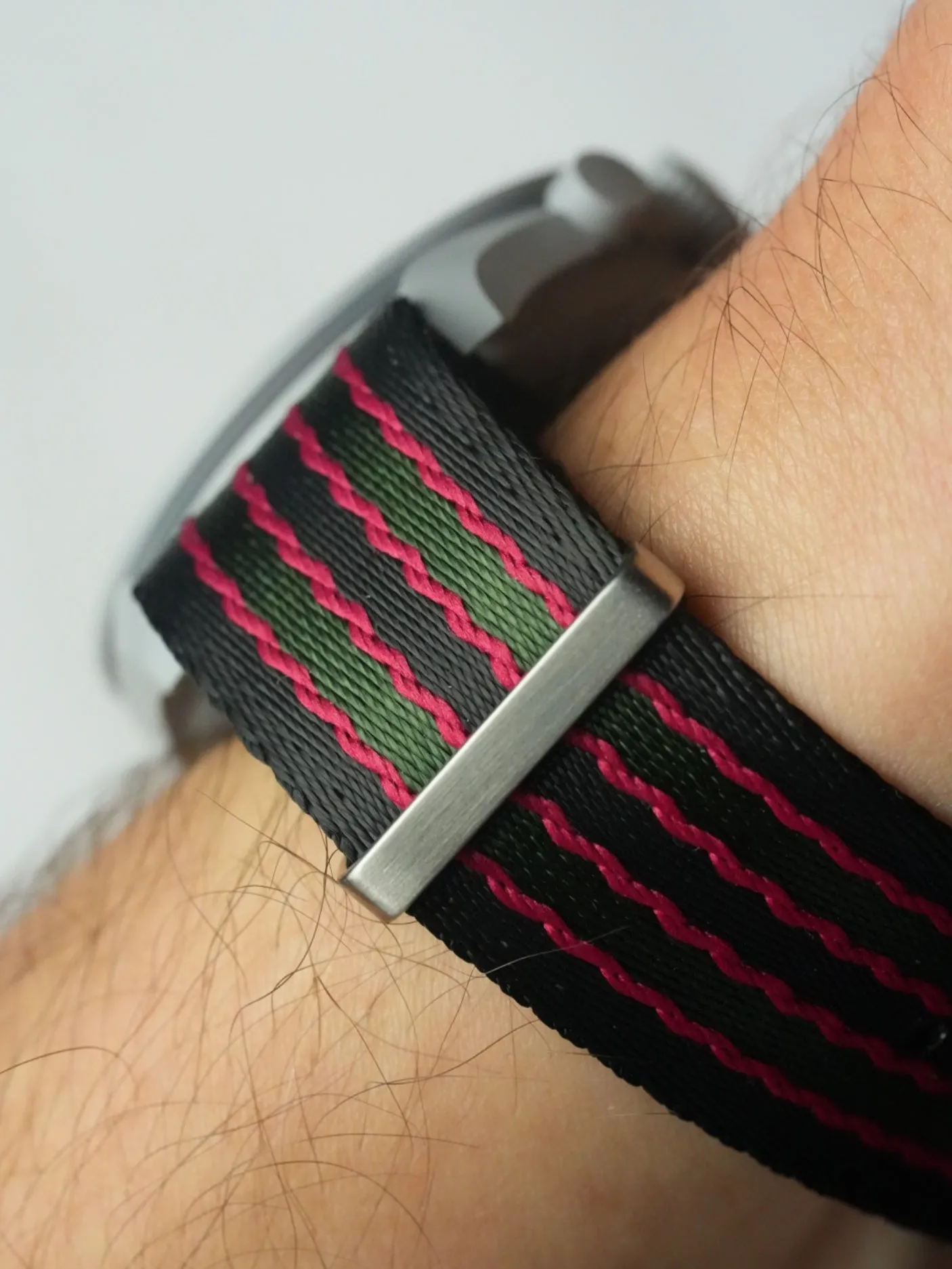 Omega X Swatch MoonSwatch Strap: Premium NATO - Black & Green