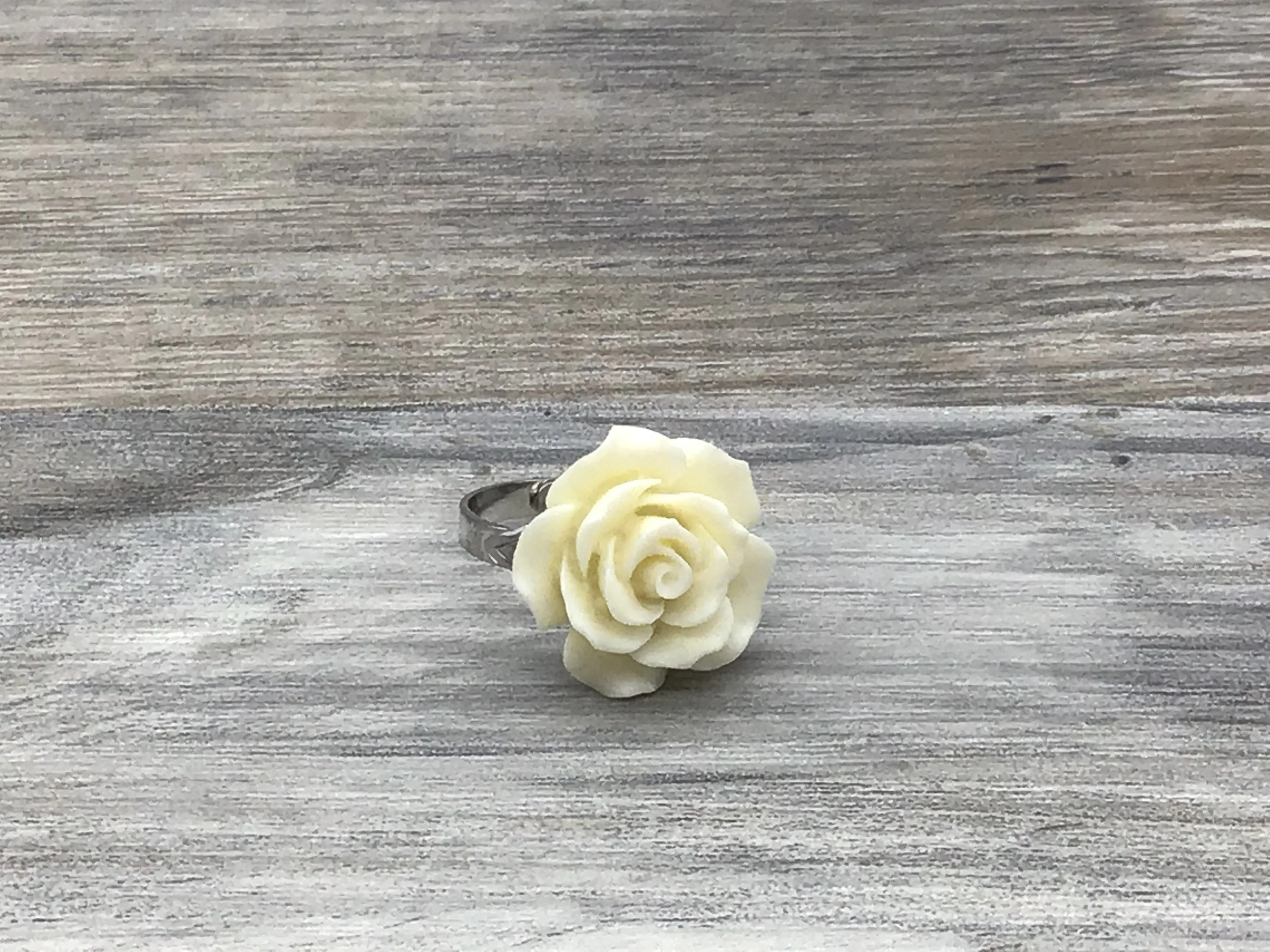 Opaque Resin  Rose Ring