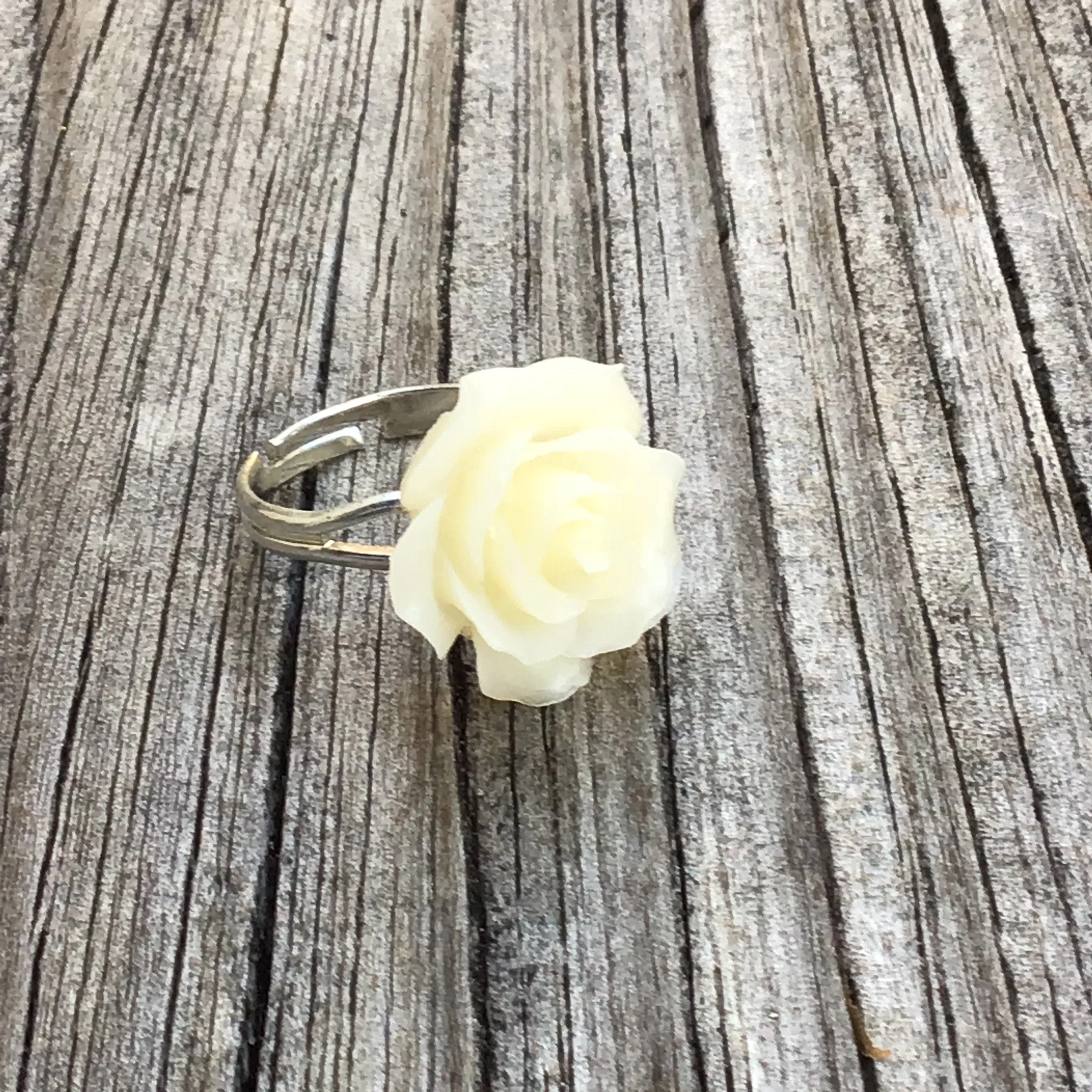 Opaque Resin  Rose Ring