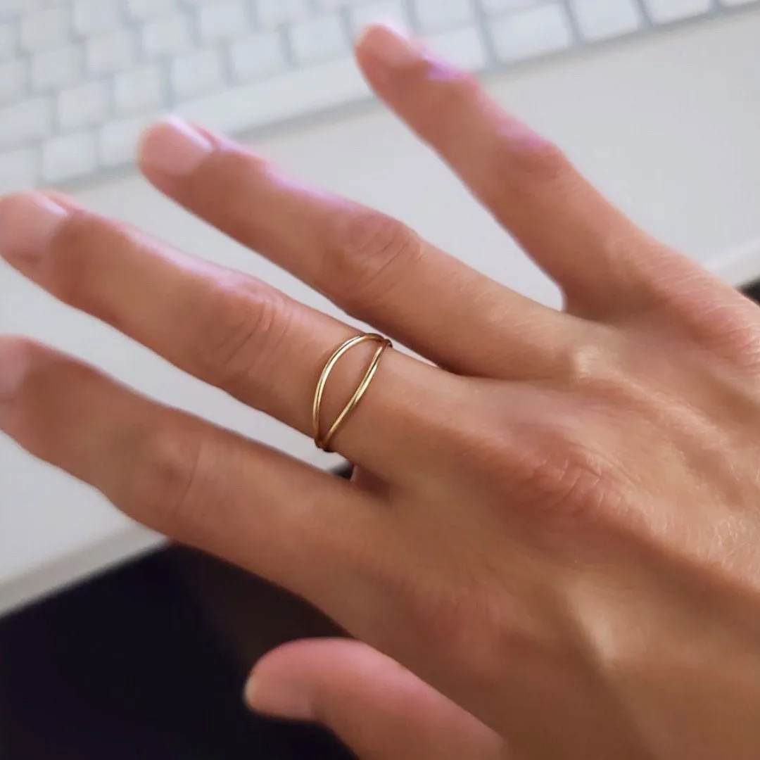 Orbit ring (14K gold-filled, shower safe)
