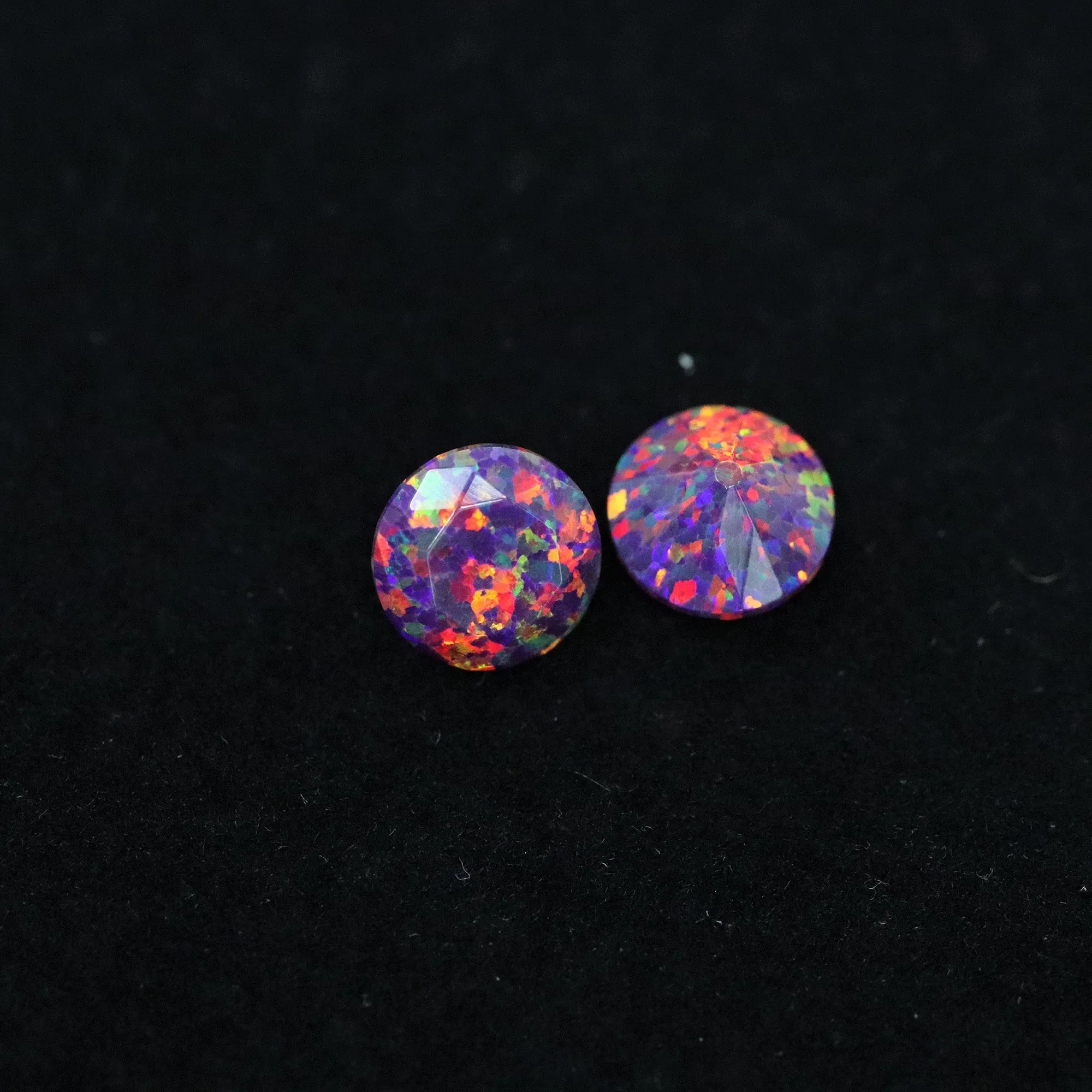 Orchid Diamond Cut Faceted Opal Stones