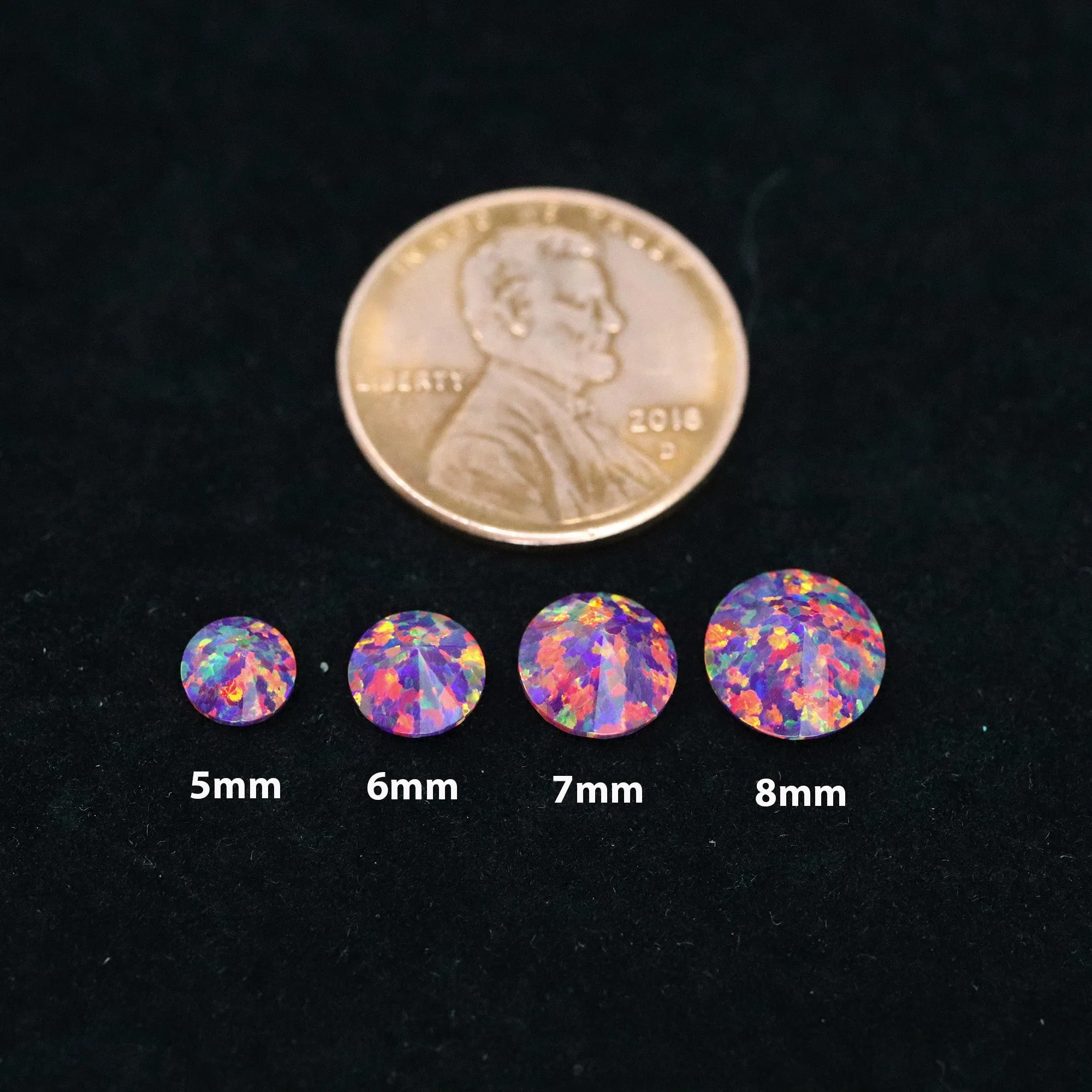 Orchid Diamond Cut Faceted Opal Stones