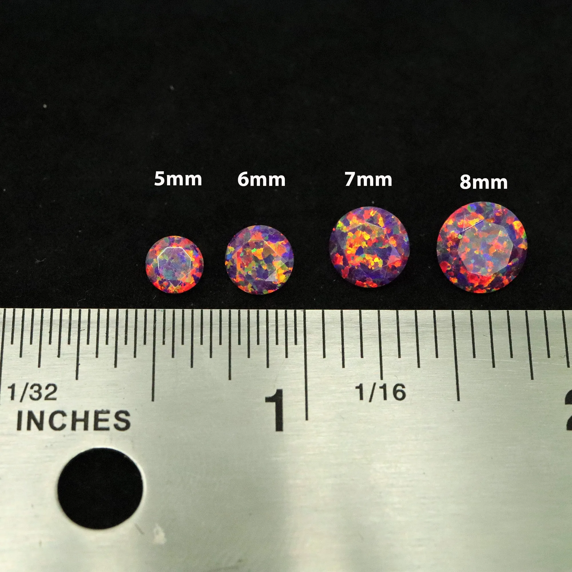 Orchid Diamond Cut Faceted Opal Stones