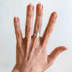 Outer Space Circle Ring Silver