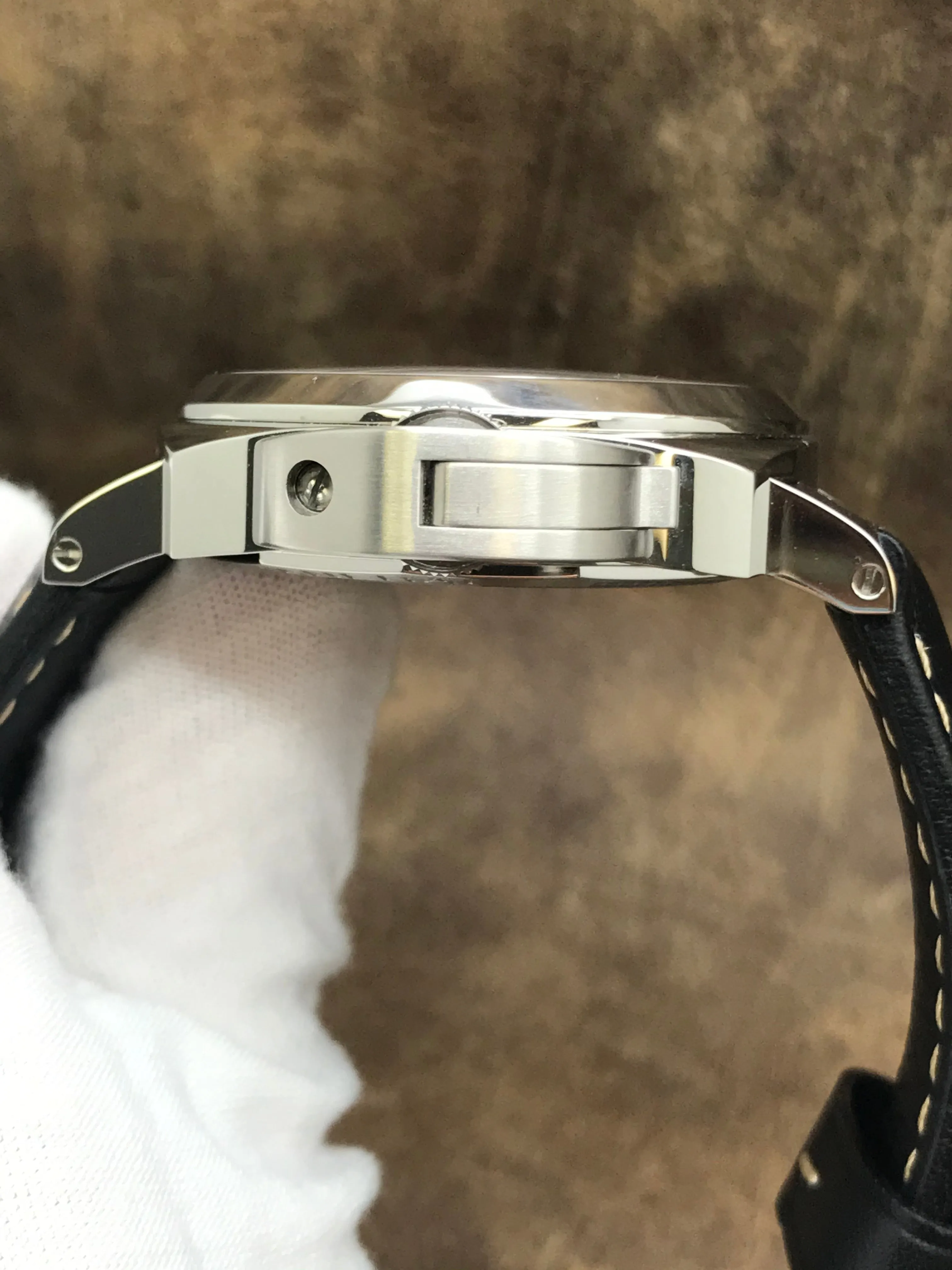 Panerai Luminor Base 8 Days Acciaio Pam00560 Black Dial Hand Wind Men's Watch