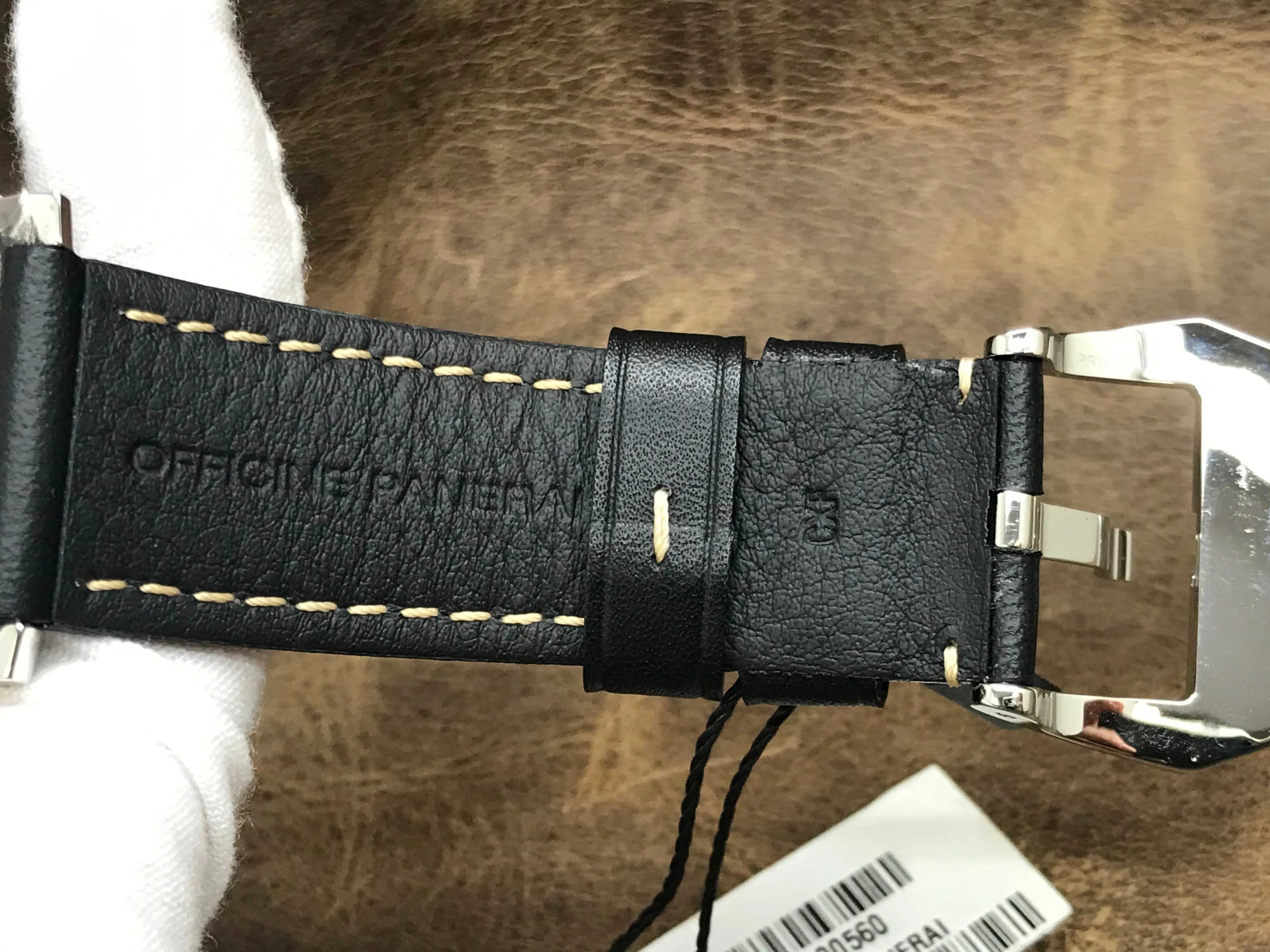 Panerai Luminor Base 8 Days Acciaio Pam00560 Black Dial Hand Wind Men's Watch