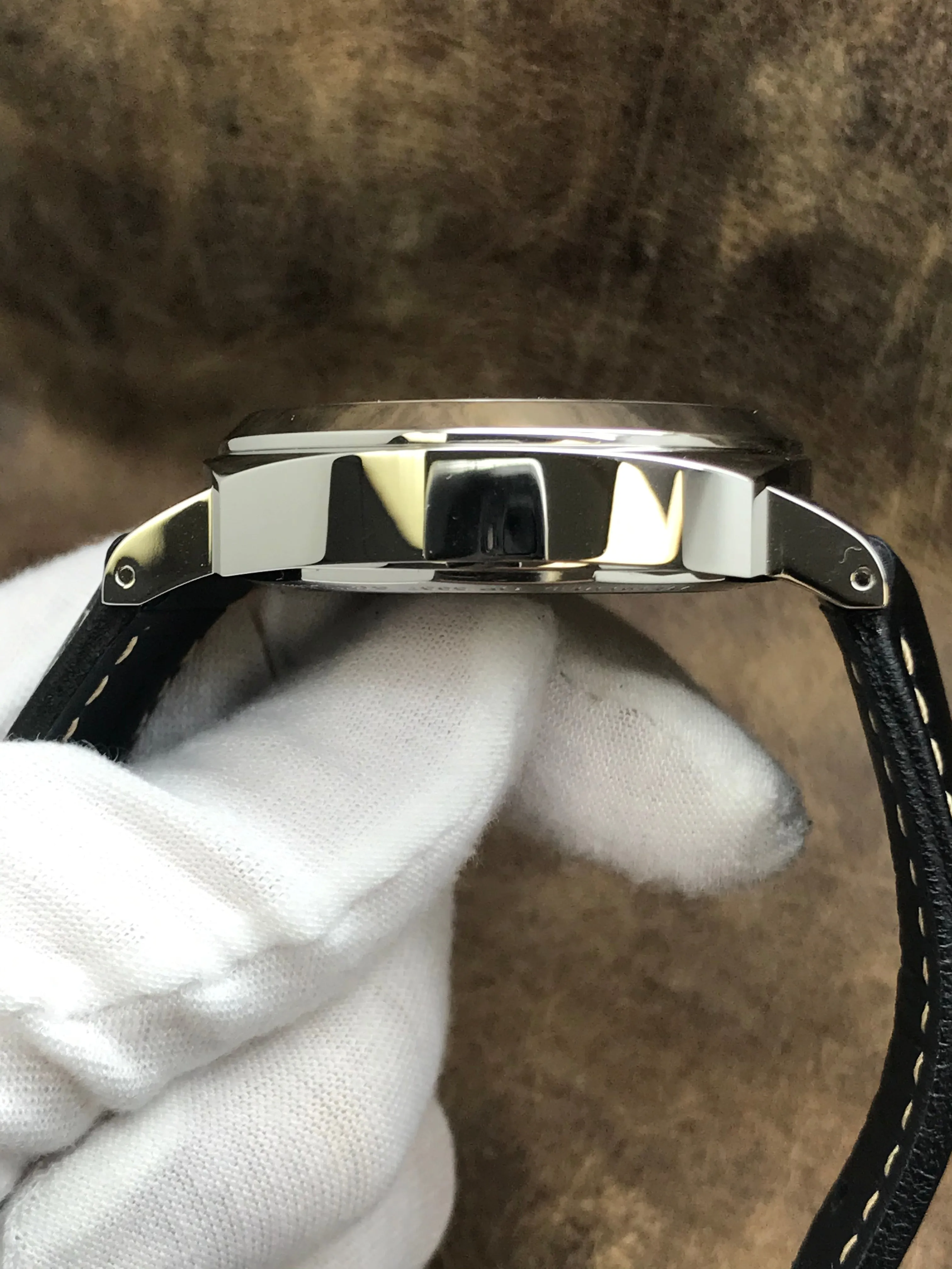 Panerai Luminor Base 8 Days Acciaio Pam00560 Black Dial Hand Wind Men's Watch