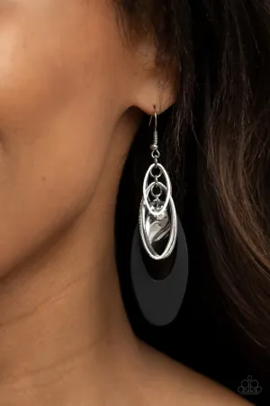 Paparazzi - Ambitious Allure- Black Earring