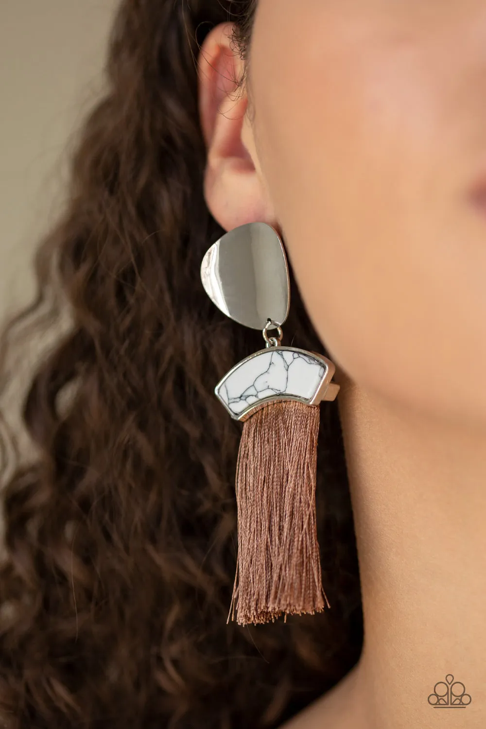 Paparazzi - Insta Inca - Brown Tassel Earrings